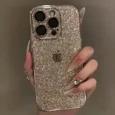 Capa de telefone luxuosa leve e luxuosa de alta qualidade em ouro champanhe brilhante, adequada para iPhone 17 16 15 14