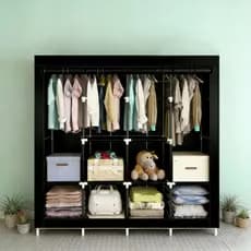 Armário Guarda Roupa Dobrável Grande Organizador Das Roupas Portátil Multiuso 4 Divisórias top
