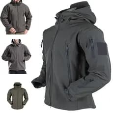 Jaqueta Tática Impermeável Masculina Com Pele Macia Shark Quente À Prova D'água