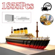 Kit 1855 Pieces Titanic Building Blocks Set New Blocos De Construção Brinquedo De Montar