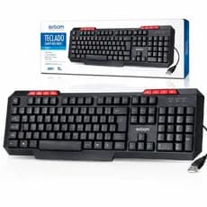 Teclado Gamer Exbom BK-G136 USB ABNT2 Multimídia Completo com Teclado Numérico Plug & Play Resistente
