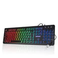 Teclado Gamer Slim Silencioso Led Rgb Abnt2 Usb - Compatível com Pc Vídeogame Xbox PS4 PS5