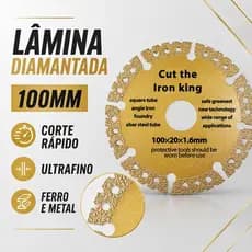 Lâmina de Serra Diamantada 100mm Ultrafina Disco Corte Metal Multi Materiais