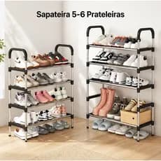 Sapateira 5-6 Andares, Prateleira Resistente, Organizador De Sapatos, Ideal Para Casa e Escritório
