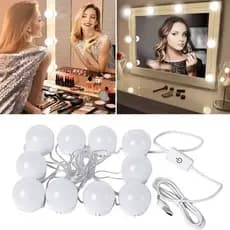 Kit 10 Lampadas Para CamarimPenteadeira Arandela lluminacao ParaLuz De Led Para Maquiagem Se Maquiar