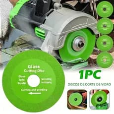 Kit Discos Diamantado Para Corte De Vidro Porcelanato Piso e Cerâmica 100mm X 20mm