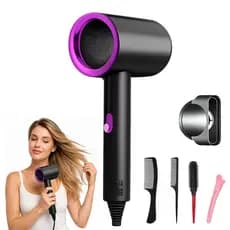 Secador de Cabelo Iônico com 5 Acessórios Ar Quente e Frio Secagem Rápida