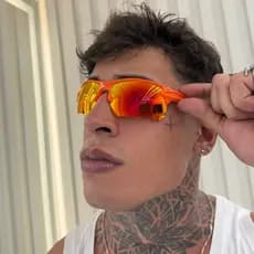 Óculos de Sol Esportivo - Armação Laranja com Lente Espelhada Laranja Fire