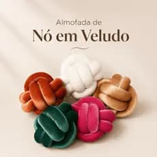 Almofada de Nó em Veludo Decorativa Macia Luxo Sofá Cama Sala Quarto