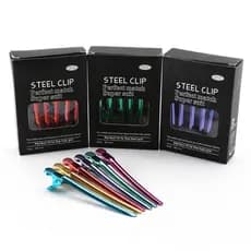 Presilha  Metal Steel Clip Cabelo Ccolorida 12 Unidades Presilha Bico de Pato Clips