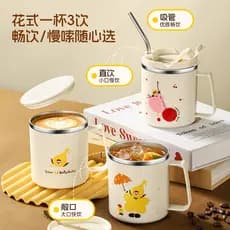 Caneca de presente 304 aço inoxidável copo de água doméstico dormitório estudante trabalho escritório xícara de café xíc