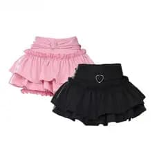 Moda Doce Rosa Preto Arco Tutu Saia Super Curta NW