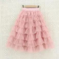 Roupas Infantis Saias Para Meninas Longas De Bolo Doce Versão Coreana