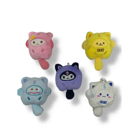 Turma da Hello Kitty Adoráveis Fofos Chaveiros  Antiestresse Antialérgico Chaveiro Alça de Metal Sanrio Kawai