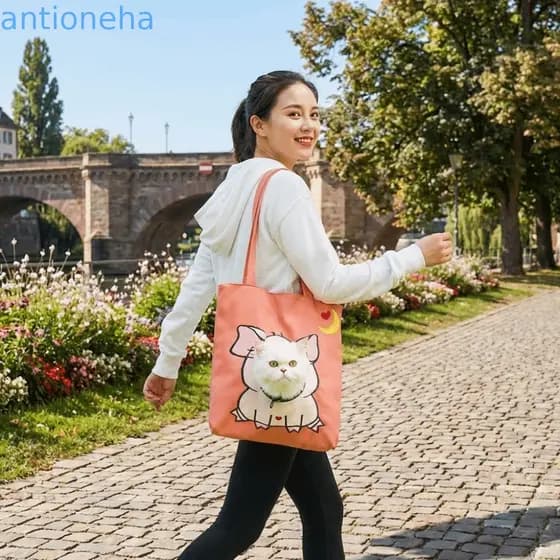 Bolsa De Passeio Para Animais De Estimação ANTIONEHA , Mochila Respirável Cachorro De Desenho Animado , Com Furo , Forro