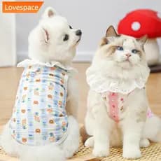 LS-STORE XL-7XL Golden Retriever Bulldog Francês Roupas Verão Respirável Macio Para Animais De Estimação Cães Médios E G