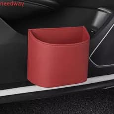 NEEDWAYB Lata De Lixo De Carro , Lixeira De Couro Para Veículo Que Economiza Espaço , Caixa De Armazenamento Universal S