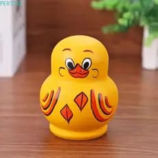 Bonecas De Nidificação PERTUO , Brinquedos De Boneca Matryoshka Com Padrão De Animais , Bonecos De Empilhamento De 10 Ca