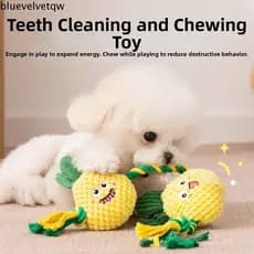 Brinquedo De Pelúcia Para Cachorro BLUEVELVETQW , Limpeza Dentária Treinamento De Nó Resistente À Mordida , Fabricação D