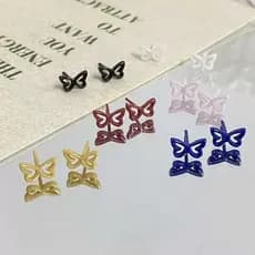 Xuping cerâmica oco estilo Mori borboleta brincos Anti-bloqueio agulha doce cor chapeamento cor Commuter moda brincos fe
