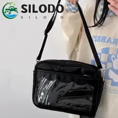 Bolsa Ita Transparente SILODO , De Ombro Uniforme Y2K PU JK Crossbody De PVC De Grande Capacidade Lolita Harajuku