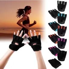 1 Par Feminino/Masculino Anti-skid Luvas De Levantamento De Peso Respirável Ginásio Luva Corpo Construção Fitness Exercí