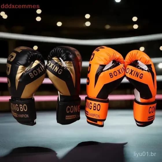 Luvas De Sparring Para Treinamento De Boxe Profissional Infantil De 6 Onças De Couro PU Crianças Respirávei