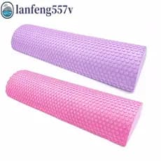 LANFENG Bloco De Ioga Meio Redondo , 30-45cm , Pilates , Fitness , Yoga , Coluna , Academia Rolo De Espuma , Restauração