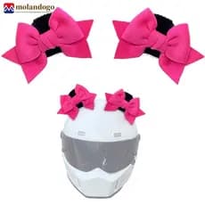 Milandogo 2 Peças Decoração De Capacete De Motocicleta Orelhas Com Nó De Borboleta Para Andar Acessórios Adesivos M9Q4