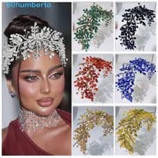HUMBERTO Tiara De Casamento , Tiaras De Coroa De Noiva Com Design De Folhas Feitas À Mão Cristal