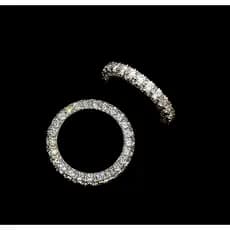 Anel Hipoalergênico De Prata 925 Full Eternity Zircon Band Para Mulheres