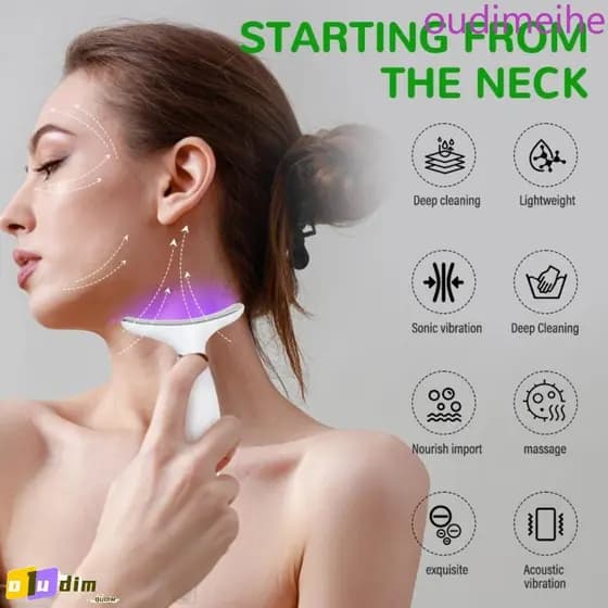 OUDIMEIHE Instrumento De Beleza Para Pescoço De 7 Cores , Ferramenta Massageadora Elétrica Cuidados Com O E Levantamento