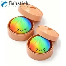 Brinquedos Moles De Bolinho FISHSTICKA , Mole De Ascensão Lenta De Cor Arco-Íris , Bola De Inquietação Sensorial De Pita