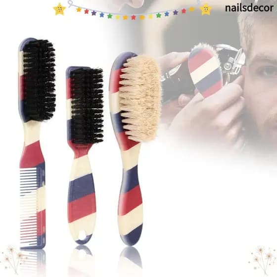 NAILSDECOR Escovas De Estilo De Barba , Pente Dupla Face De Limpeza De Escultura Profissional De Cabelo Útil Para Barbea
