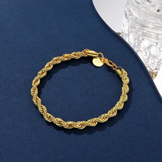 Novo estilo acessórios de mão simples tecido torção pulseira Retro Metal casal pulseira Cross-Border venda quente acessó