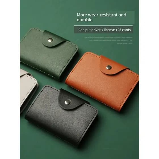 carteira masculina carteira masculina com ziper Porta-cartões Anti-desmagnetização masculino com posição de identificaçã