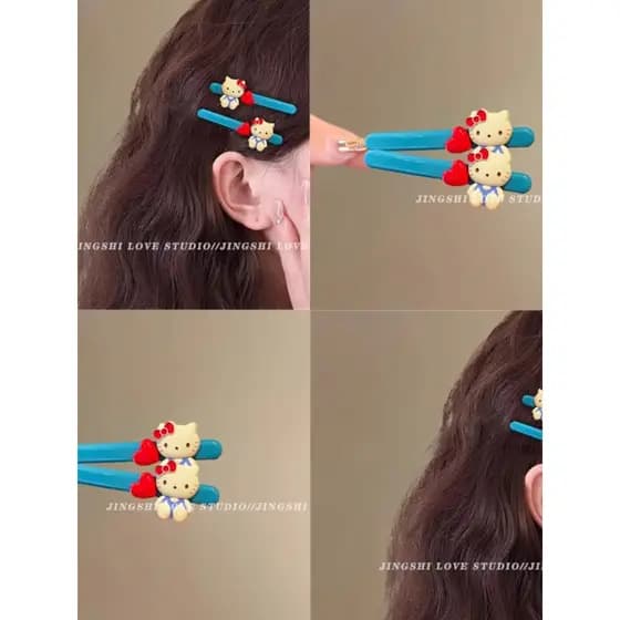 laços de cabelo infantil luxo kit laços de cabelo infantil Estilo coreano amor kt gato grampo de cabelo feminino 2025