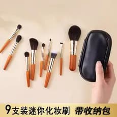 kit pincel maquiagem profissional pincel maquiagem 9 Mini conjunto de pincéis de maquiagem cerdas macias portátil fundaç