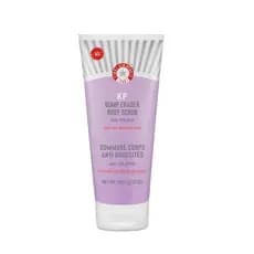 First Aid Beauty - Esfoliante Corporal KP Bump Eraser contém 10% de AHA, e o esfoliante para queratose pilaris contém ác