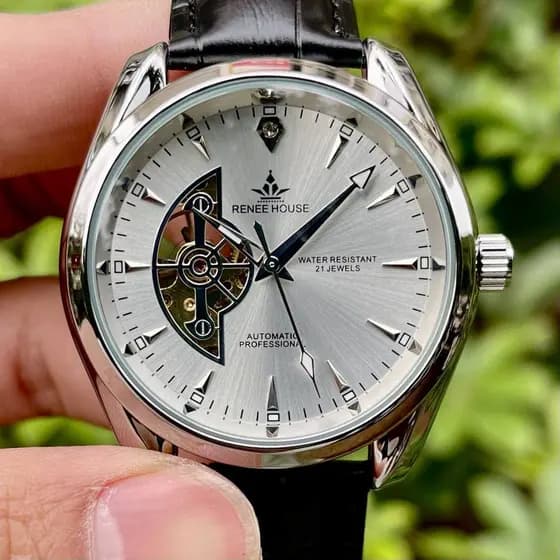 relogio masculino [Gentleman White] Relógio masculino jovem oco turbilhão relógio mecânico totalmente automático modelo