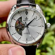 relogio masculino [Gentleman White] Relógio masculino jovem oco turbilhão relógio mecânico totalmente automático modelo