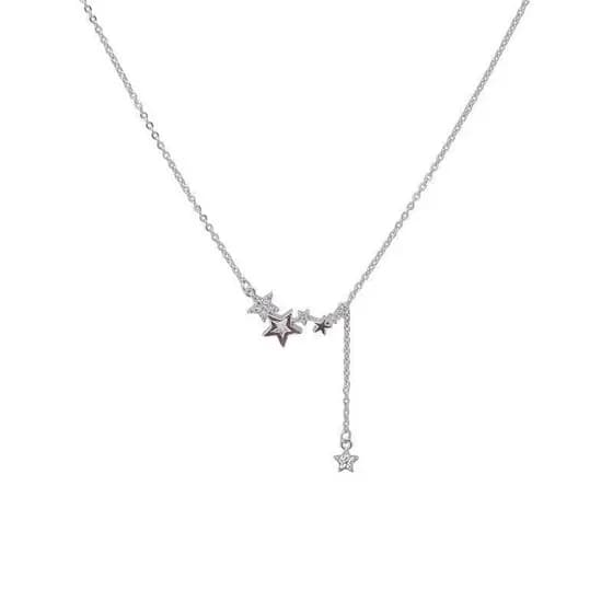 colar femenino colar Zircão estrela borla colar feminino ins nicho Design High-End luz luxo All-Match elegante clavícula
