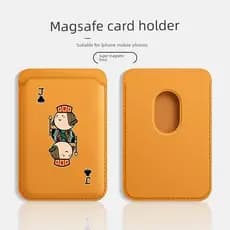 carteira magsafe Novo porta-cartões magnético Apple magSafe adequado para iPhone15Promax Porta-cartões de couro 14plus C