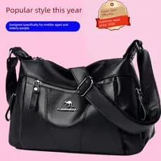 Bolsa bolsa feminina Mãe couro macio atmosférico idosos de meia-idade bolsa feminina de um ombro