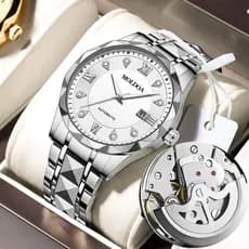 relogio masculino 2025 relógio mecânico automático masculino oco relógio à prova dwaterproof água calendário luminoso no