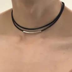 colar femenino colar Hip Hop estilo legal dupla camada em camadas diversão curto titânio aço masculino colar feminino cl