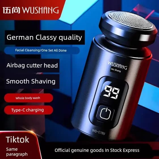 barbeador eletrico masculino Wu Shang Shang Barbeador Elétrico Portátil Masculino Totalmente Automático Recarregável Bar