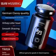barbeador eletrico masculino Wu Shang Shang Barbeador Elétrico Portátil Masculino Totalmente Automático Recarregável Bar