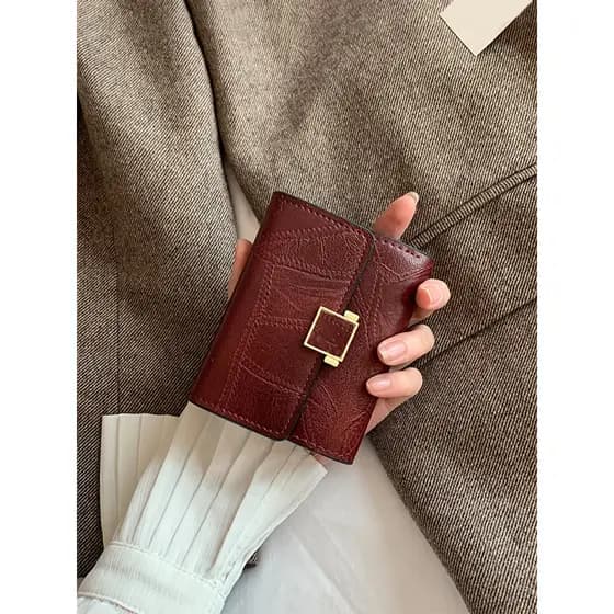 carteira femenina carteira feminina Carteira feminina High-End sentimento 2026 novo estilo feminino Tri-Fold moeda bolsa