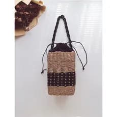 bolsa transversal feminino Bolsa 2026 novo estilo versão coreana moda textura saco de palha feminino nicho Design elegan